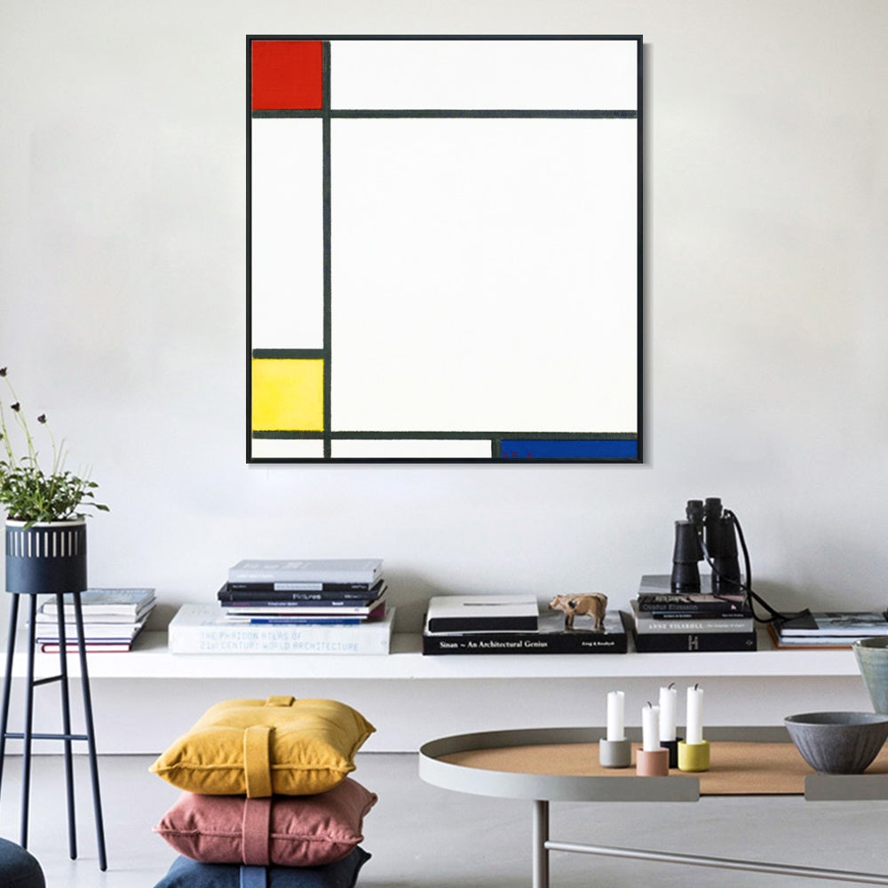 INVIN ART Framed Canvas Series#072 by Piet Cornelies Mondrian Wall Art Living Room Home Office Decorations