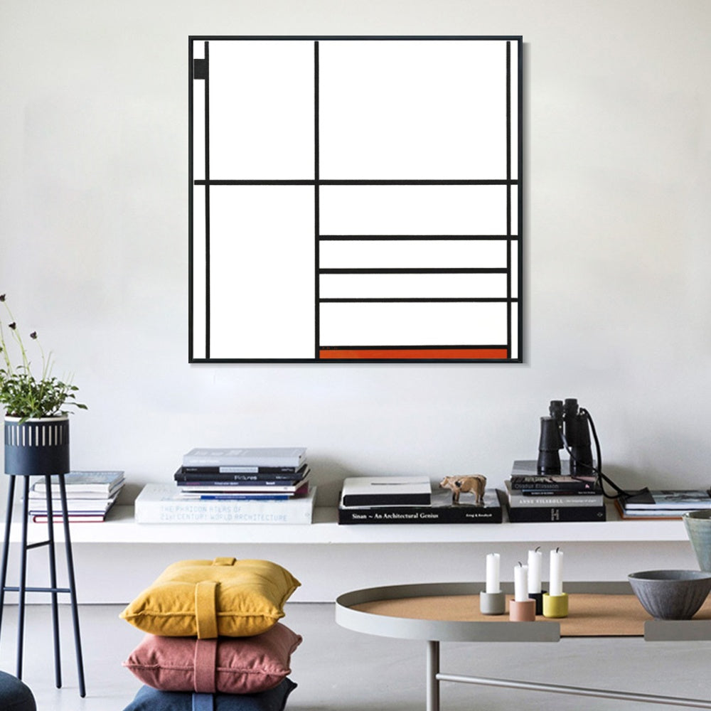 INVIN ART Framed Canvas Series#080 by Piet Cornelies Mondrian Wall Art Living Room Home Office Decorations