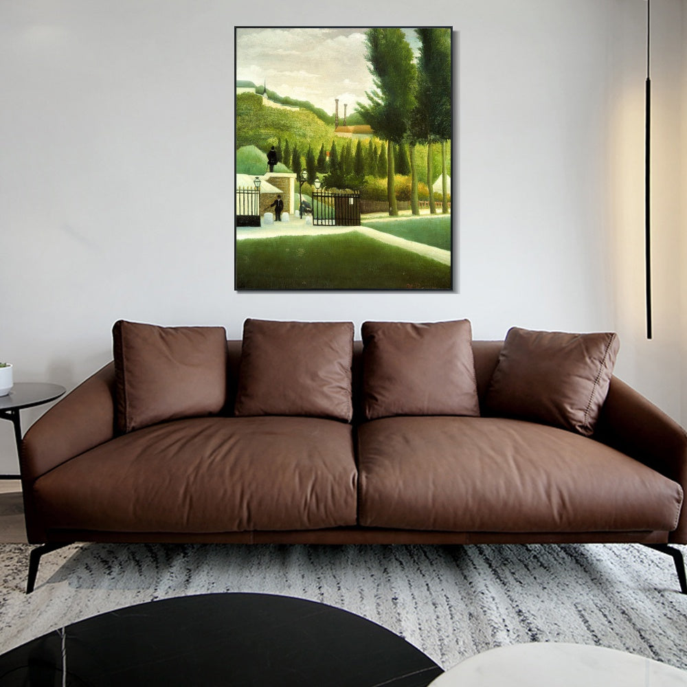 INVIN ART Framed Canvas Giclee Print Art The Customs House by Henri Rousseau Wall Art