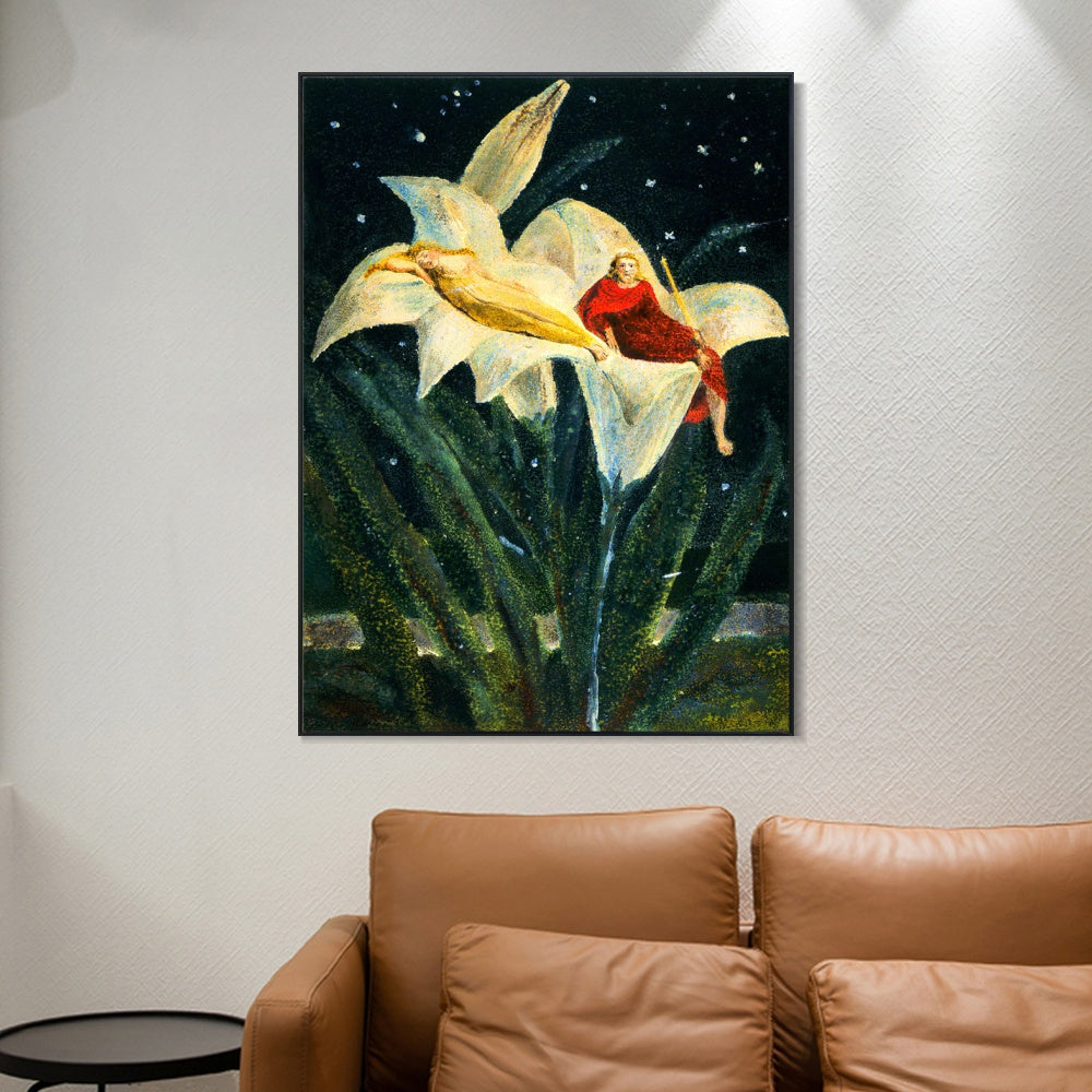 INVIN ART Framed Canvas Giclee Print Art The Song of Los#2 by William Blake Wall Art