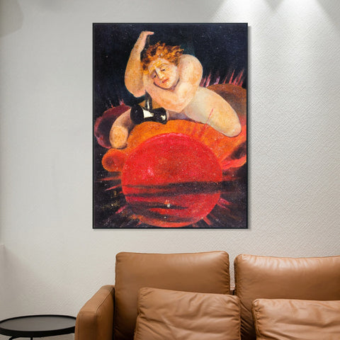 INVIN ART Framed Canvas Giclee Print Art Series#083 by William Blake Wall Art Living Room Home Office Decorations