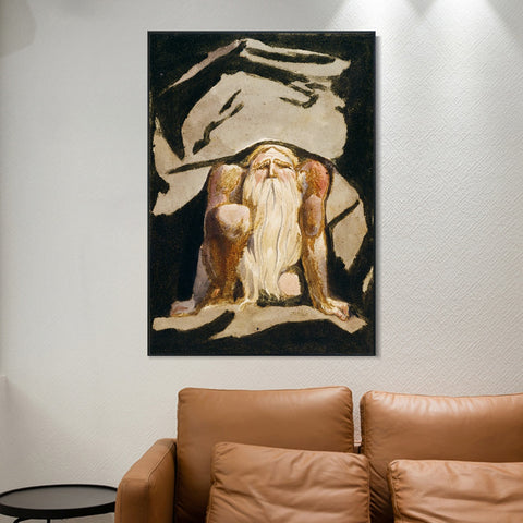 INVIN ART Framed Canvas Giclee Print Art Series#095 by William Blake Wall Art Living Room Home Office Decorations