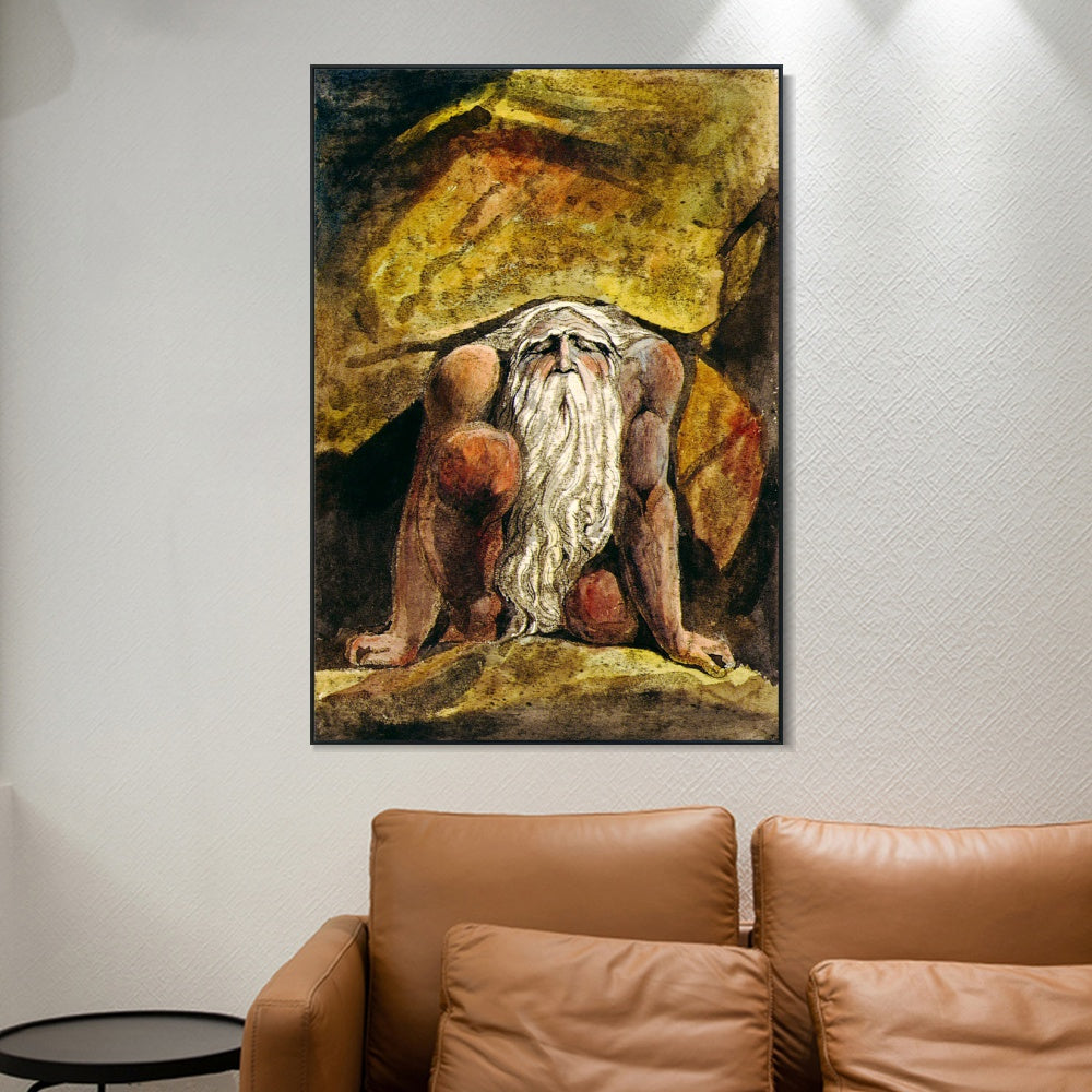 INVIN ART Framed Canvas Giclee Print Art Series#098 by William Blake Wall Art