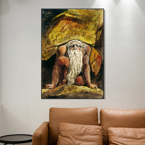INVIN ART Framed Canvas Giclee Print Art Series#098 by William Blake Wall Art Living Room Home Office Decorations