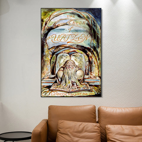 INVIN ART Framed Canvas Giclee Print Art Series#109 by William Blake Wall Art Living Room Home Office Decorations