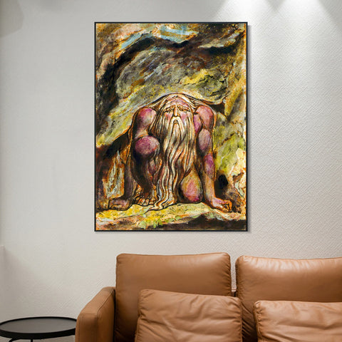 INVIN ART Framed Canvas Giclee Print Art Series#110 by William Blake Wall Art Living Room Home Office Decorations