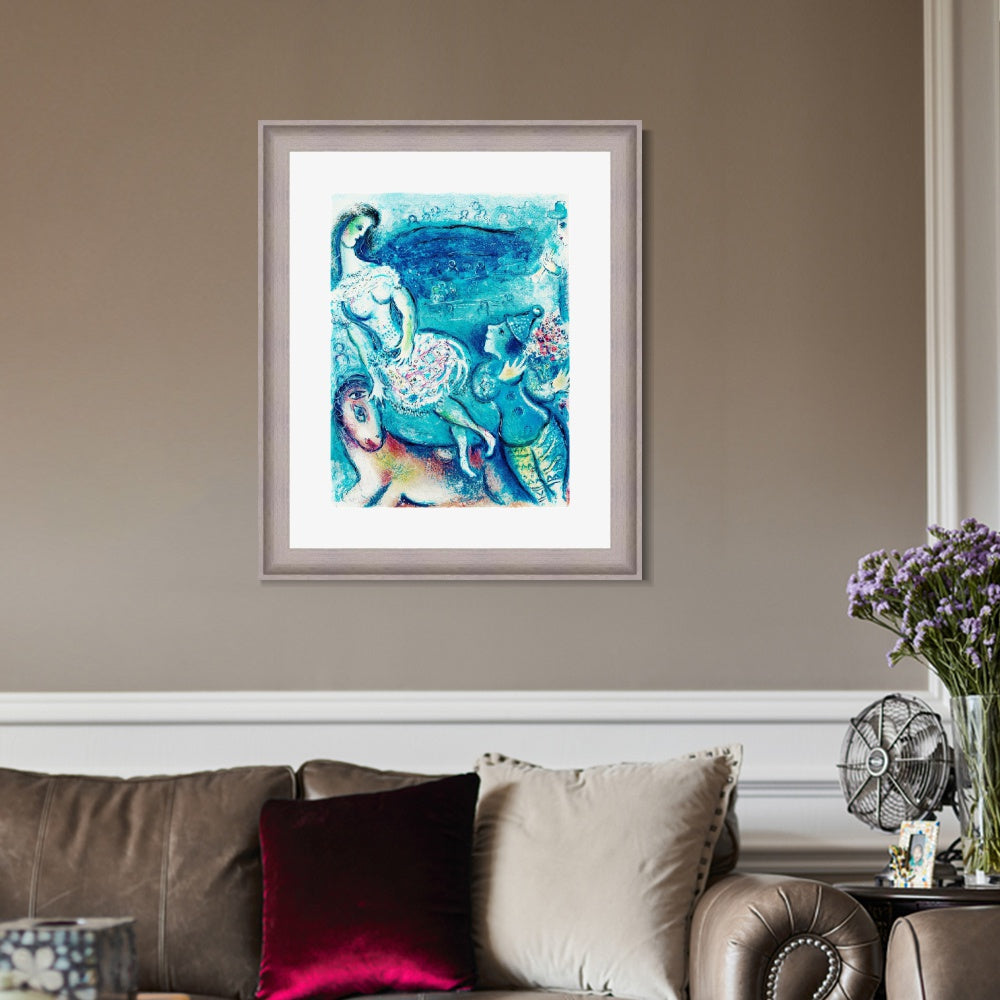 INVIN ART Framed Canvas Art Giclee Print Dancing by Marc Chagall Wall Art Room Living Office Home Decorations