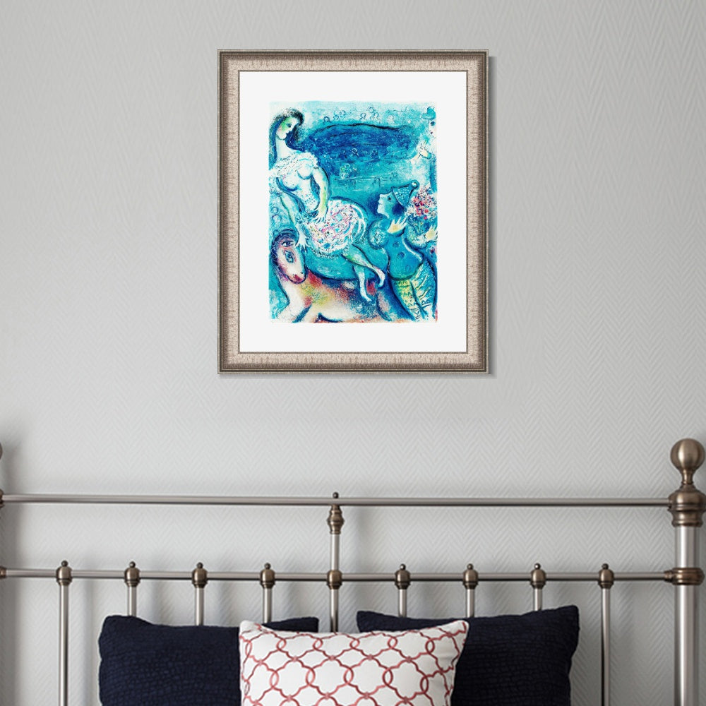 INVIN ART Framed Canvas Art Giclee Print Dancing by Marc Chagall Wall Art Room Living Office Home Decorations