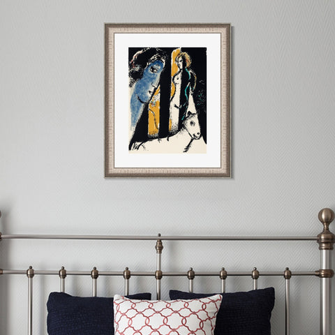 INVIN ART Framed Canvas Art Giclee Print Face by Marc Chagall Wall Art Room Living Office Home Decorations