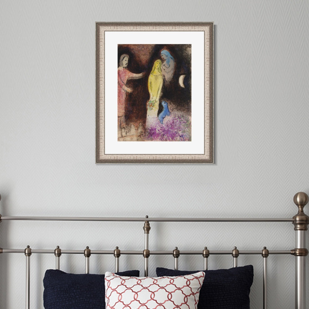 INVIN ART Framed Canvas Art Giclee Print Ablution by Marc Chagall Wall Art Room Living Office Home Decorations