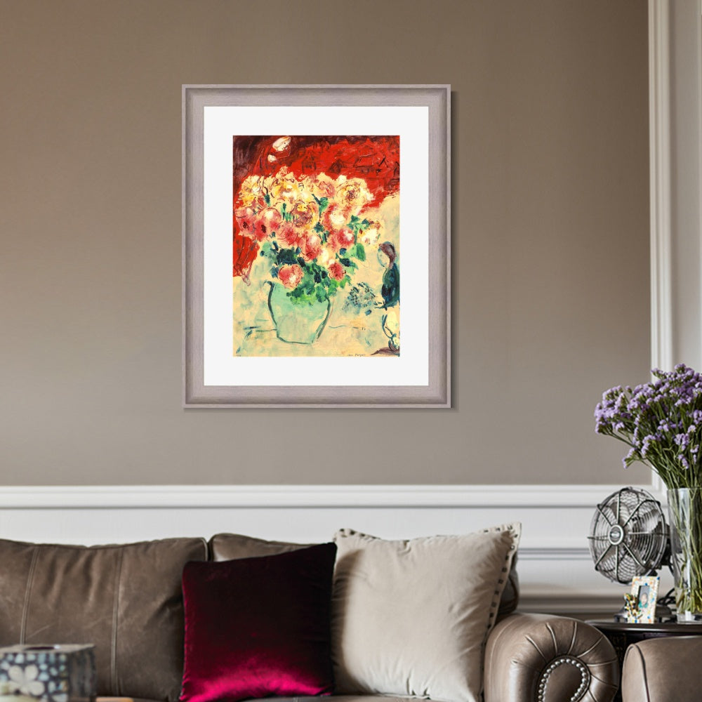 INVIN ART Framed Canvas Art Giclee Print Series#27 by Marc Chagall Wall Art Room Living Office Home Decorations