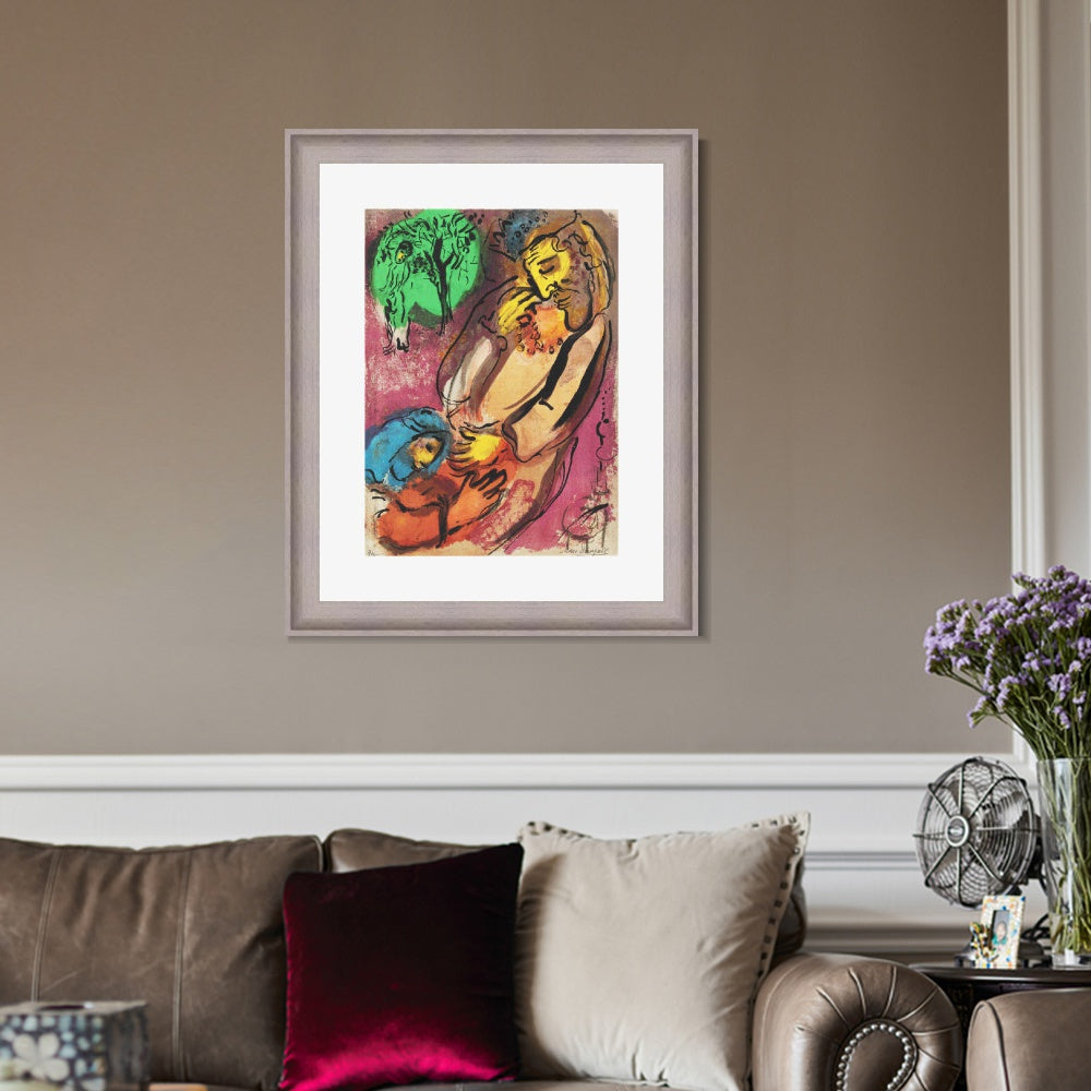 INVIN ART Framed Canvas Art Giclee Print Beging Series#030 by Marc Chagall Wall Art Room Living Office Home Decorations