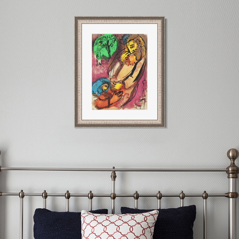 INVIN ART Framed Canvas Art Giclee Print Beging Series#030 by Marc Chagall Wall Art Room Living Office Home Decorations