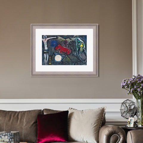INVIN ART Framed Canvas Art Giclee Print Series#031 by Marc Chagall Wall Art Room Living Office Home Decorations