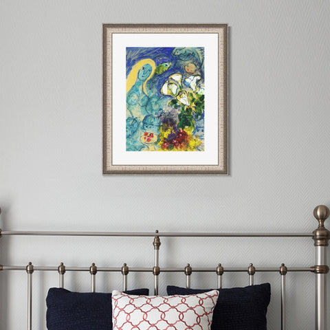 INVIN ART Framed Canvas Art Giclee Print Flower 9 by Marc Chagall Wall Art Room Living Office Home Decorations