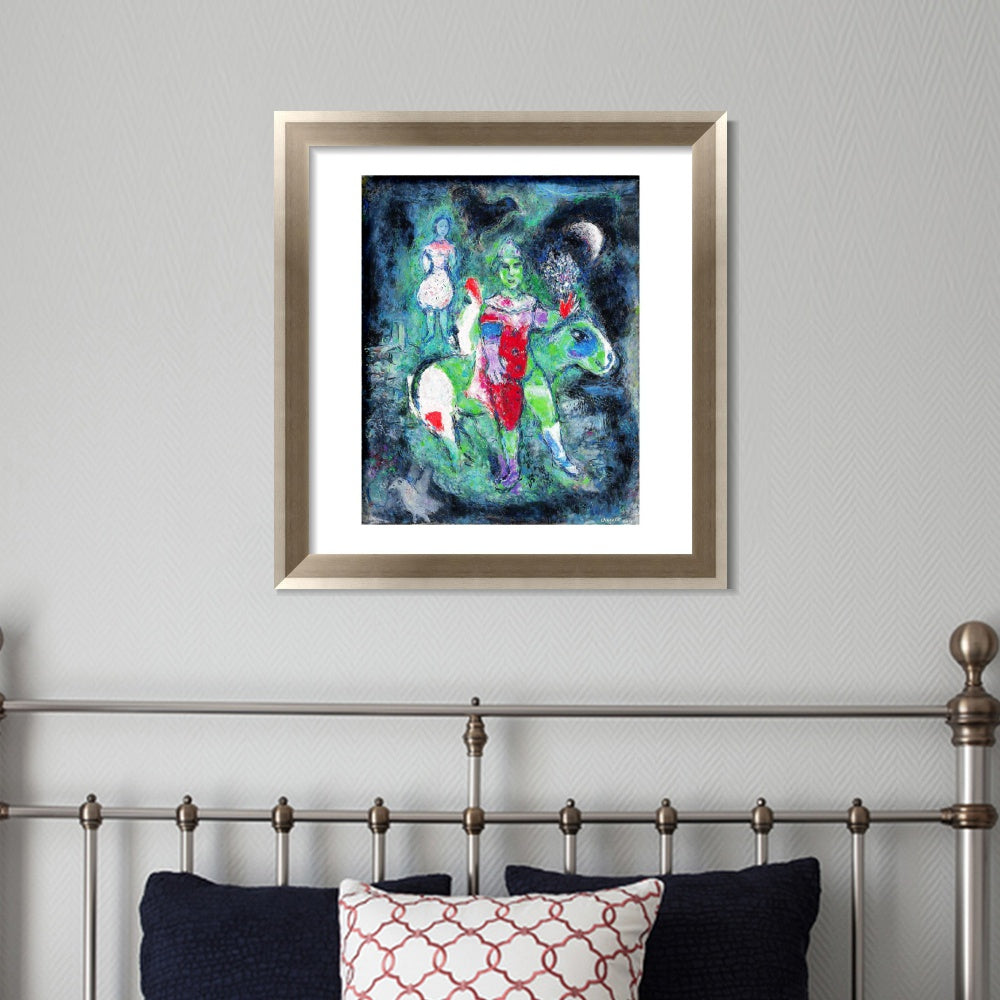 INVIN ART Framed Canvas Art Giclee Print Knight by Marc Chagall Wall Art Room Living Office Home Decorations