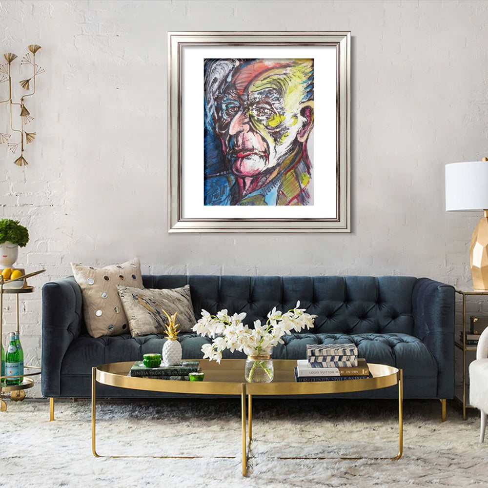 INVIN ART Framed Canvas Art Giclee Print Series#094 by Marc Chagall Wall Art Room Living Office Home Decorations