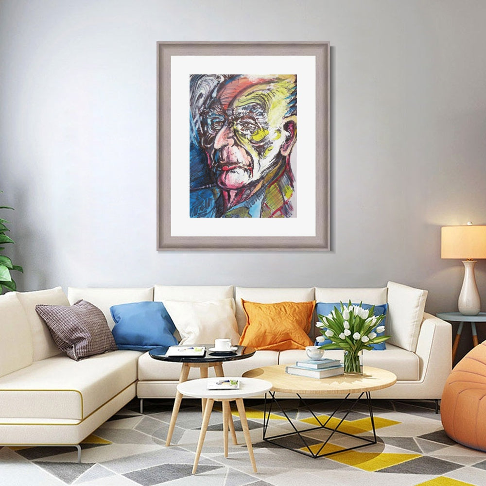 INVIN ART Framed Canvas Art Giclee Print Series#094 by Marc Chagall Wall Art Room Living Office Home Decorations