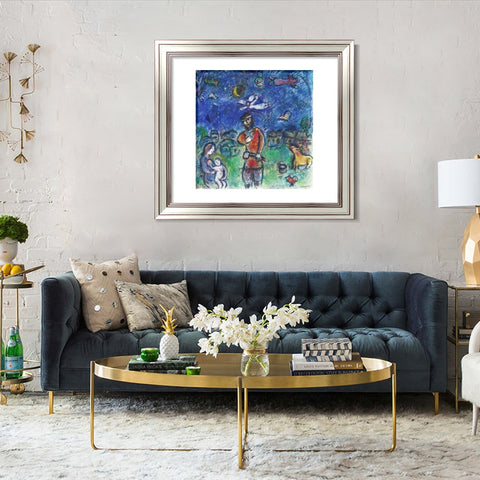 INVIN ART Framed Canvas Art Giclee Print Soldier by Marc Chagall Wall Art Room Living Office Home Decorations