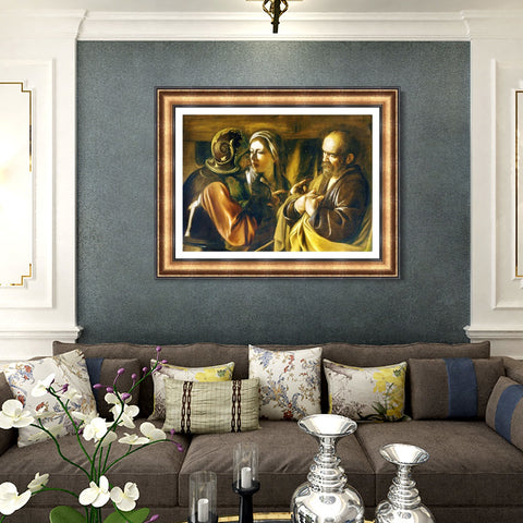 INVIN ART Framed Canvas Art Giclee Print Series#002 by Michelangelo Merisi da Caravaggio Wall Art Living Room Home Office Decorations