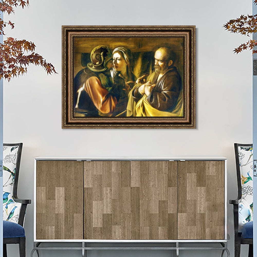 INVIN ART Framed Canvas Art Giclee Print Series#002 by Michelangelo Merisi da Caravaggio Wall Art