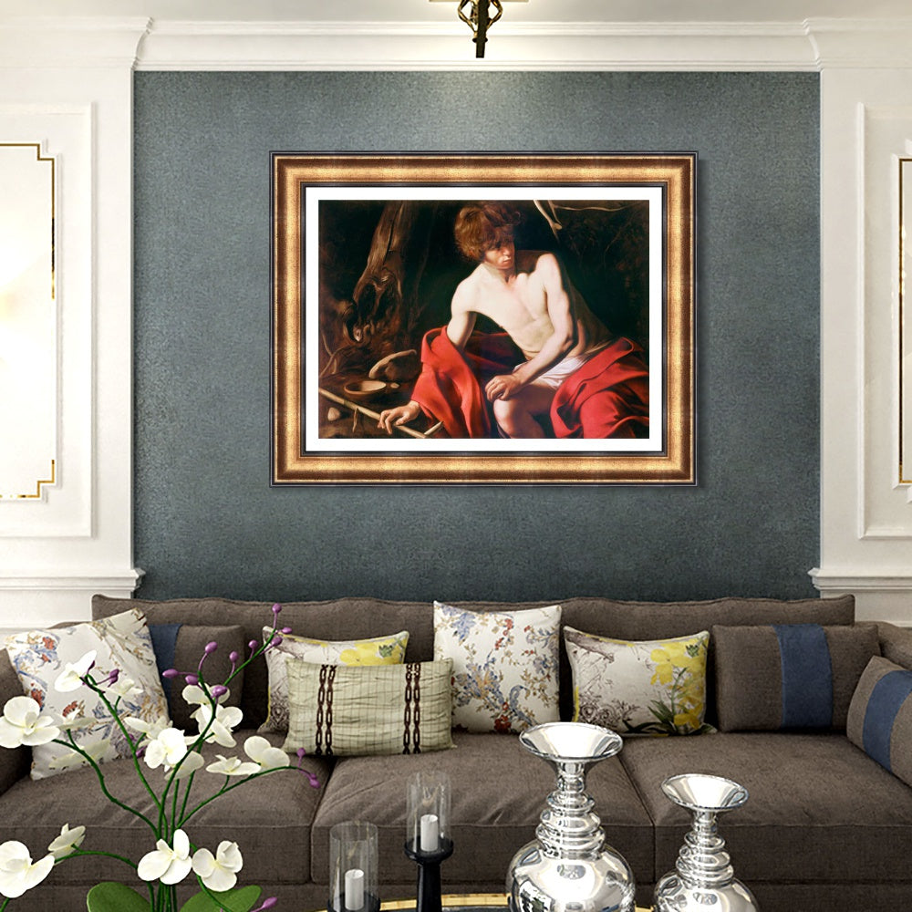 INVIN ART Framed Canvas Art Giclee Print Series#006 by Michelangelo Merisi da Caravaggio Wall Art