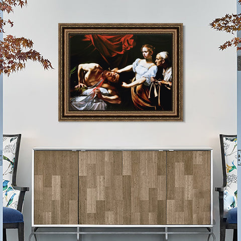 INVIN ART Framed Canvas Art Giclee Print Judith Beheading Holofernes by Michelangelo Merisi da Caravaggio Wall Art Living Room Home Office Decorations