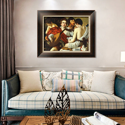 INVIN ART Framed Canvas Art Giclee Print Series#022 by Michelangelo Merisi da Caravaggio Wall Art Living Room Home Office Decorations