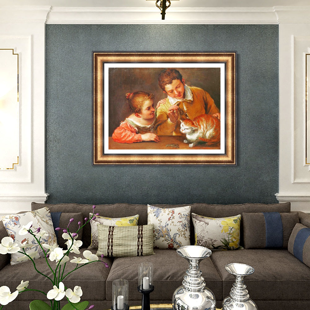INVIN ART Framed Canvas Art Giclee Print Series#023 by Michelangelo Merisi da Caravaggio Wall Art