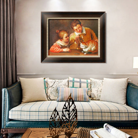 INVIN ART Framed Canvas Art Giclee Print Series#023 by Michelangelo Merisi da Caravaggio Wall Art Living Room Home Office Decorations