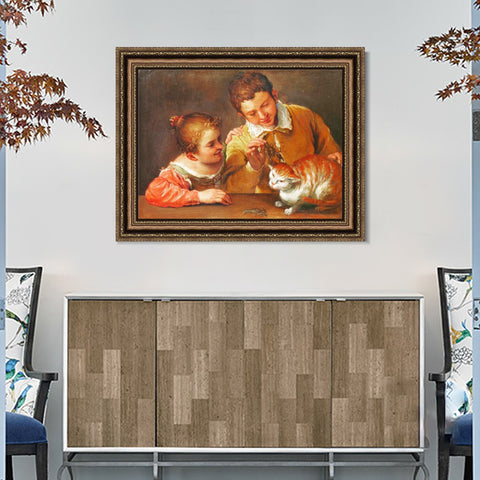 INVIN ART Framed Canvas Art Giclee Print Series#023 by Michelangelo Merisi da Caravaggio Wall Art Living Room Home Office Decorations