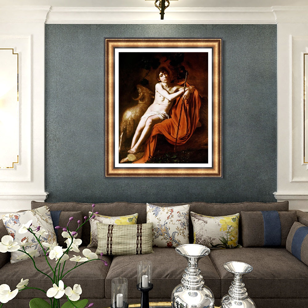 INVIN ART Framed Canvas Art Giclee Print Series#033 by Michelangelo Merisi da Caravaggio Wall Art Living Room Home Office Decorations