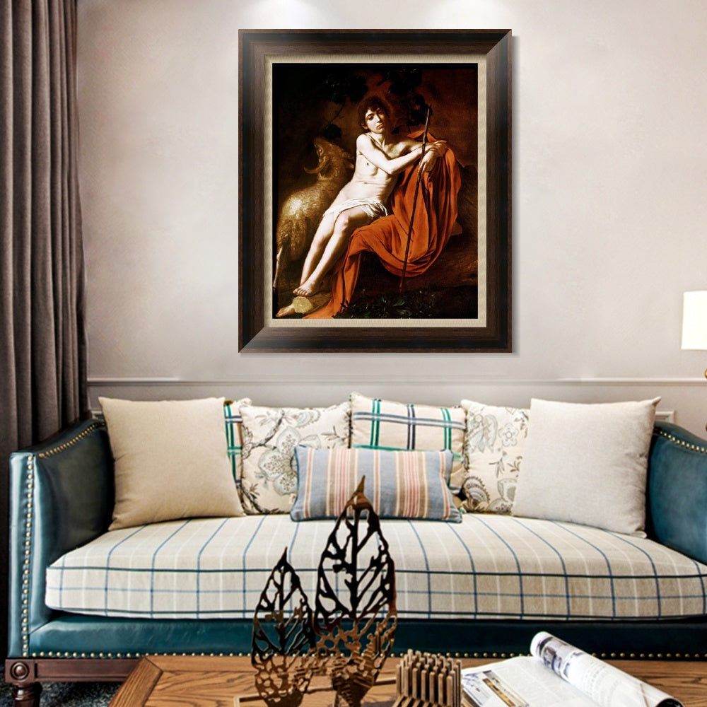 INVIN ART Framed Canvas Art Giclee Print Series#033 by Michelangelo Merisi da Caravaggio Wall Art Living Room Home Office Decorations