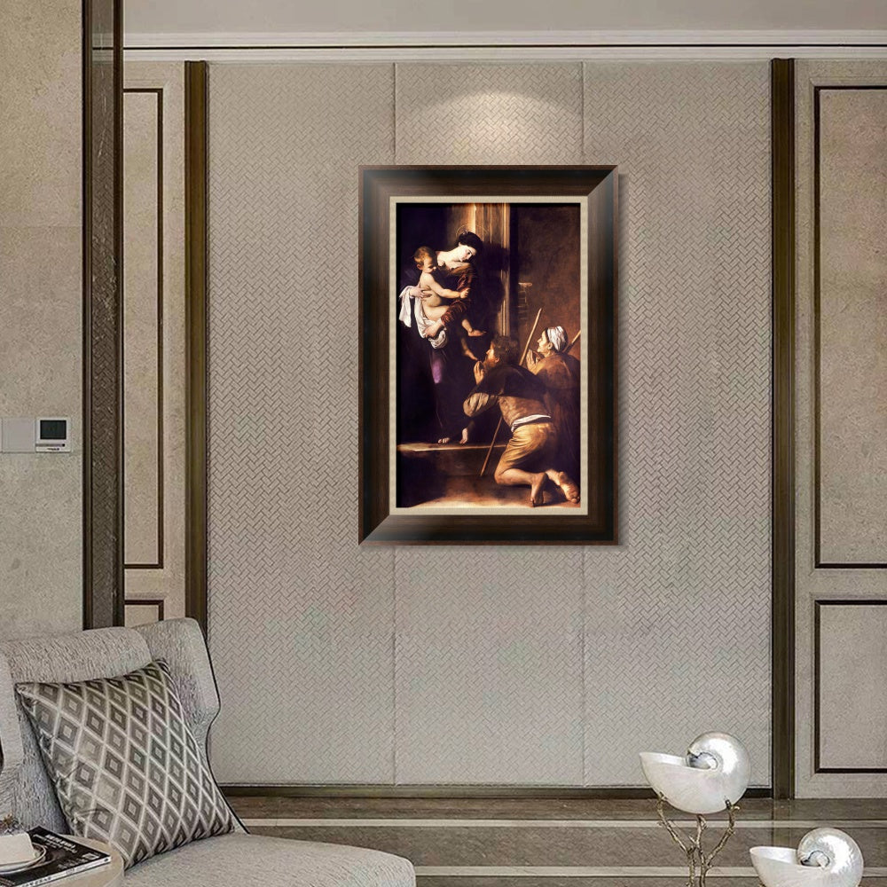 INVIN ART Framed Canvas Art Giclee Print Series#040 by Michelangelo Merisi da Caravaggio Wall Art