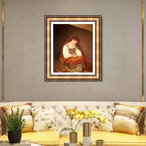 INVIN ART Framed Canvas Art Giclee Print Series#044 by a Lizard by Michelangelo Merisi da Caravaggio Wall Art Living Room Home Office Decorations