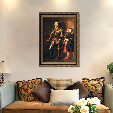 INVIN ART Framed Canvas Art Giclee Print Series#045 by Michelangelo Merisi da Caravaggio Wall Art Living Room Home Office Decorations