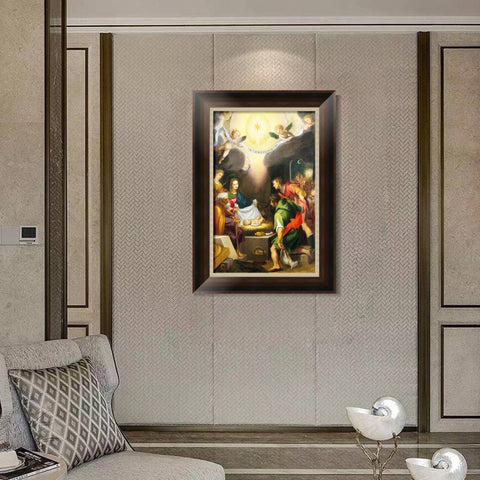 INVIN ART Framed Canvas Art Giclee Print Series#050 by Michelangelo Merisi da Caravaggio Wall Art Living Room Home Office Decorations