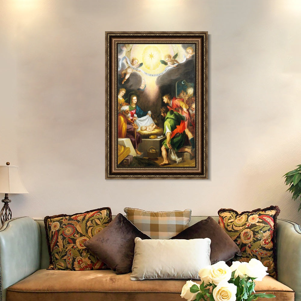 INVIN ART Framed Canvas Art Giclee Print Series#050 by Michelangelo Merisi da Caravaggio Wall Art