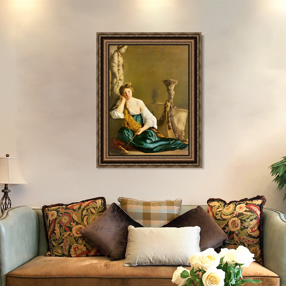 INVIN ART Framed Canvas Art Giclee Print Series#054 by a Lizard by Michelangelo Merisi da Caravaggio Wall Art