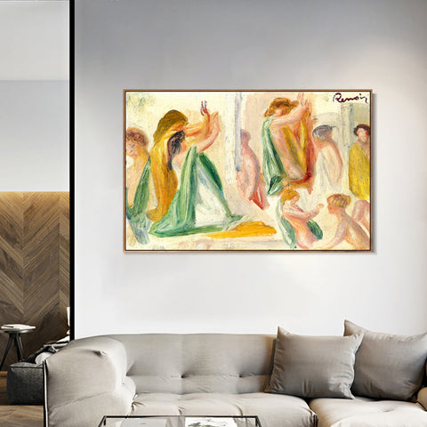 INVIN ART Framed Canvas ESQUISSE POUR OEDIPE by Pierre Auguste Renoir Wall Art Living Room Home Office Decorations