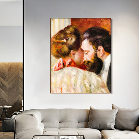 INVIN ART Framed Canvas CONFIDENCE by Pierre Auguste Renoir Wall Art Living Room Home Office Decorations