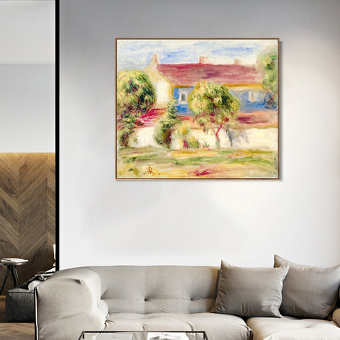 INVIN ART Framed Canvas LA MAISON DE L'ARTISTE by Pierre Auguste Renoir Wall Art Living Room Home Office Decorations