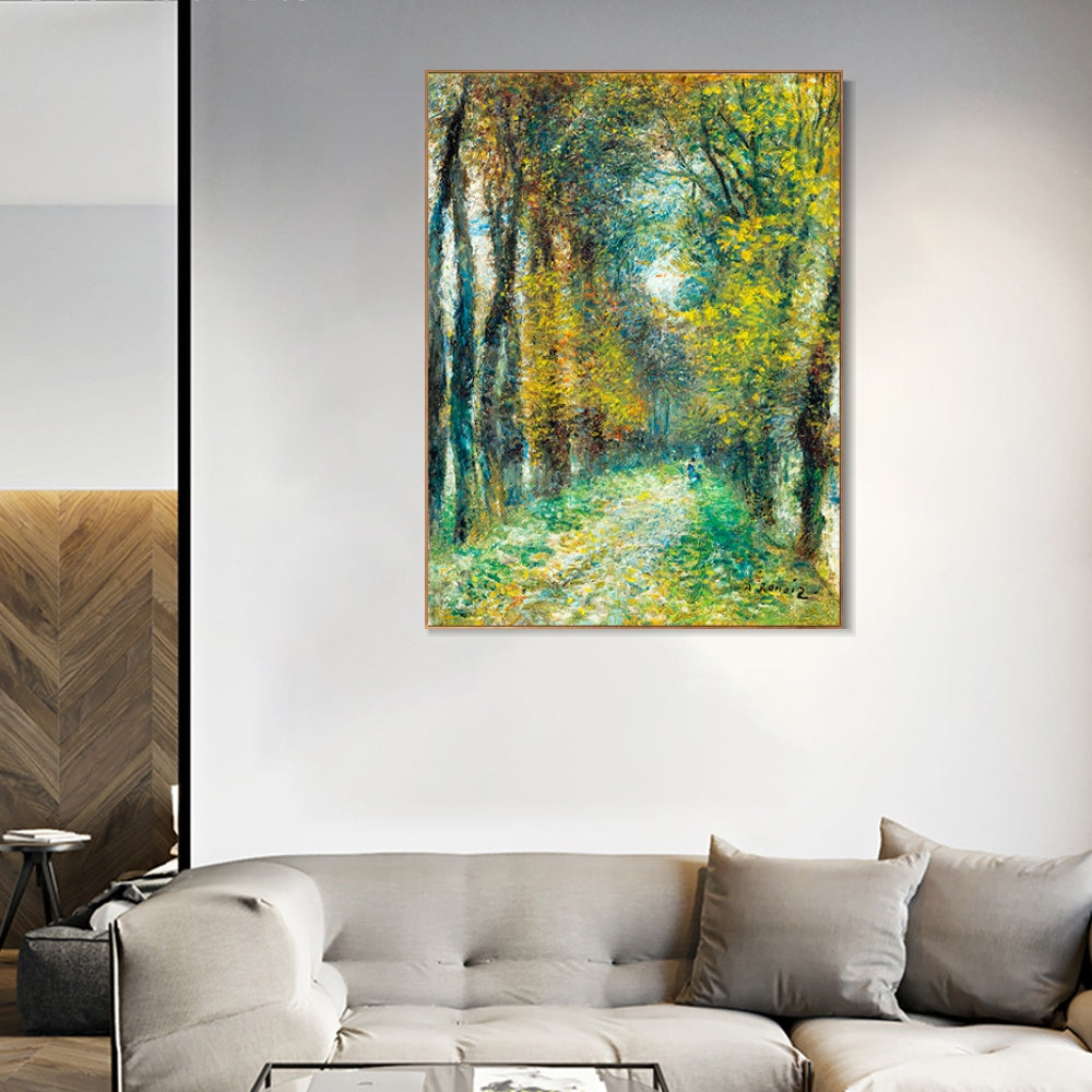 INVIN ART Framed Canvas L'All¨¦e couverte by Pierre Auguste Renoir Wall Art Living Room Home Office Decorations