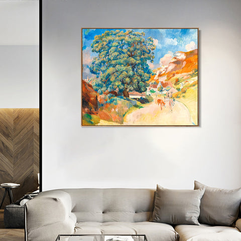 INVIN ART Framed Canvas LE CHALET DE BLANCHE PIERSON A POURVILLE by Pierre Auguste Renoir Wall Art Living Room Home Office Decorations