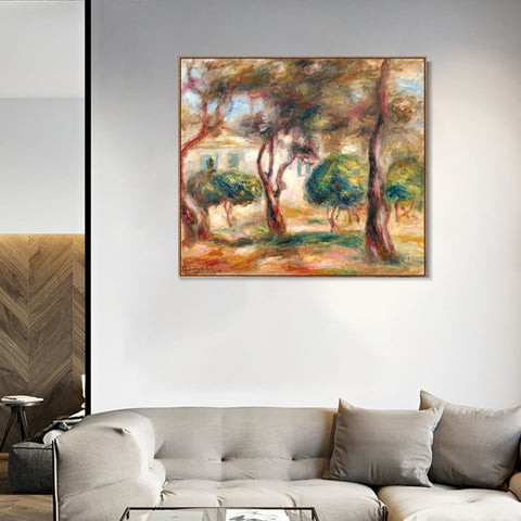 INVIN ART Framed Canvas LE JARDIN DES COLLETTES by Pierre Auguste Renoir Wall Art Living Room Home Office Decorations