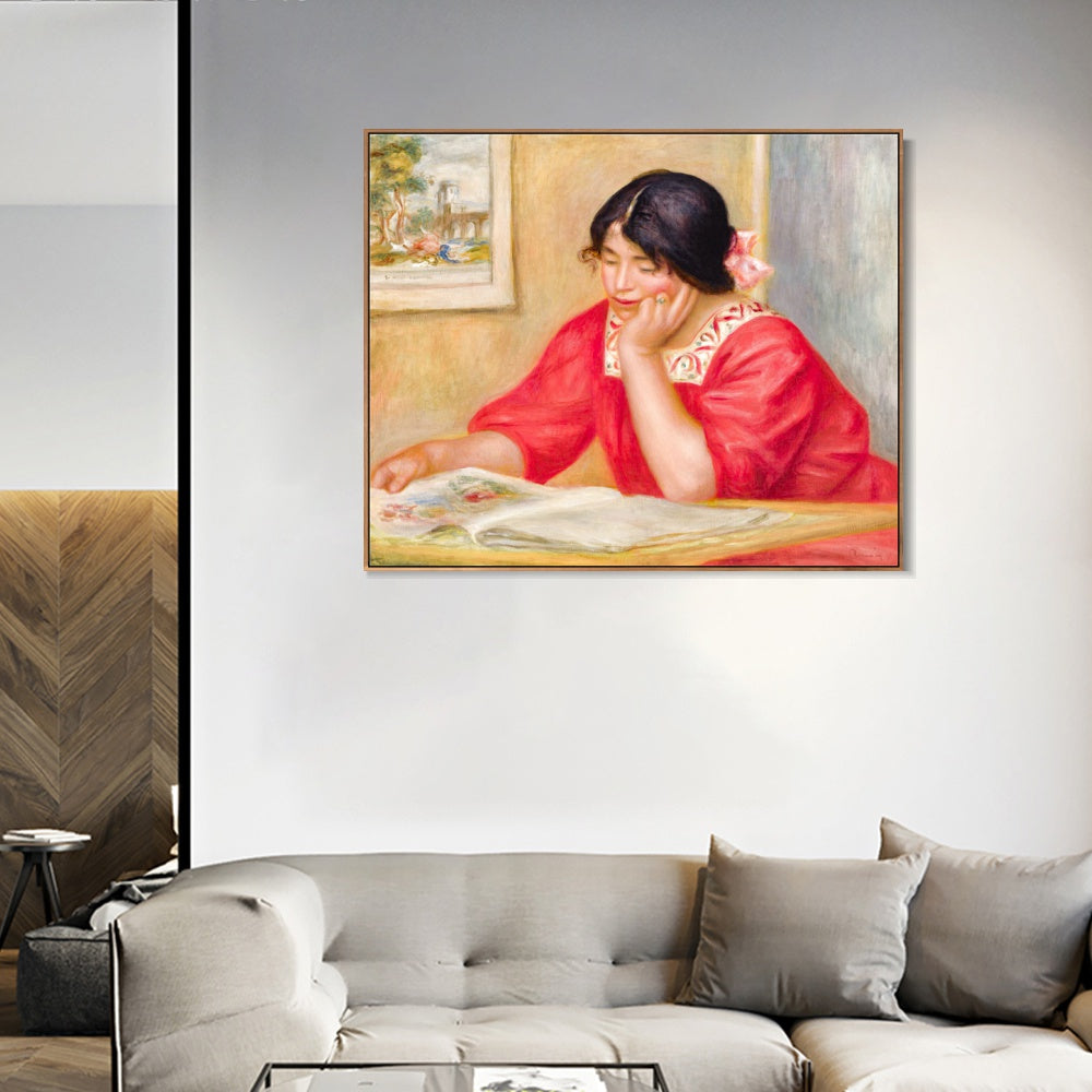 INVIN ART Framed Canvas LEONTINE LISANT by Pierre Auguste Renoir Wall Art Living Room Home Office Decorations