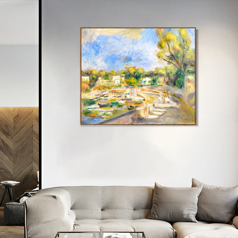 INVIN ART Framed Canvas PAYSAGE A CAGNES by Pierre Auguste Renoir Wall Art Living Room Home Office Decorations