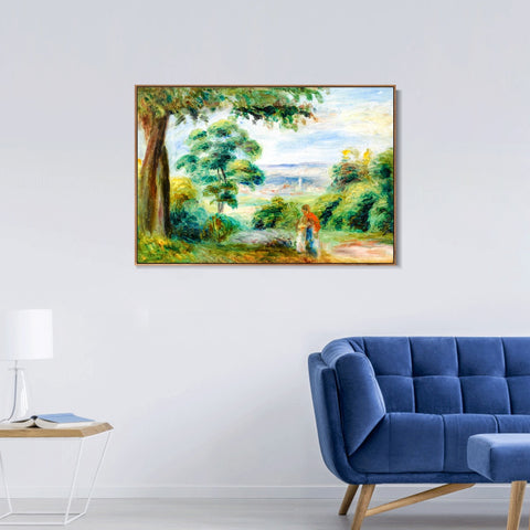 INVIN ART Framed Canvas PAYSAGE2 by Pierre Auguste Renoir Wall Art Living Room Home Office Decorations