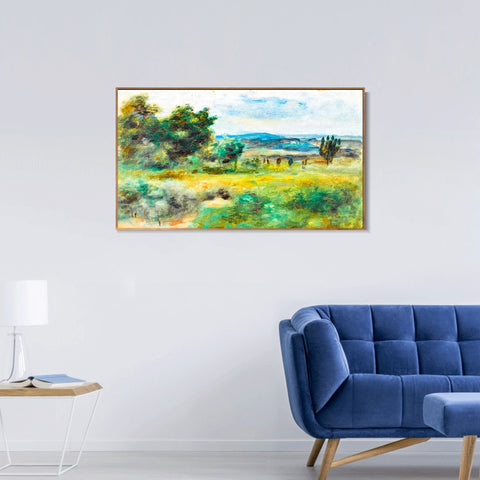 INVIN ART Framed Canvas PAYSAGE 3 by Pierre Auguste Renoir Wall Art Living Room Home Office Decorations