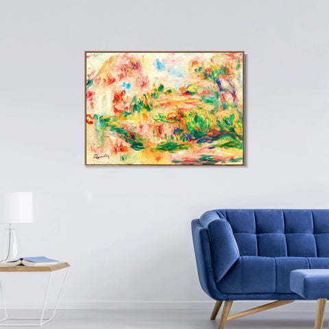 INVIN ART Framed Canvas PAYSAGE 7 by Pierre Auguste Renoir Wall Art Living Room Home Office Decorations